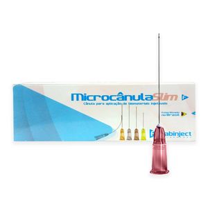 Microcânula Slim 18G-70mm Com 10 - Fabinject