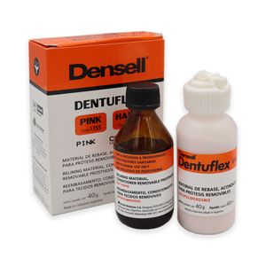 Reembasador Dentuflex Kit Cor Pink 1355 40g+40ml - Densell