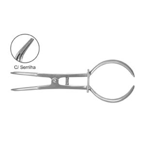 Pinça Porta Grampo Palmer Serrilhado - Quinelato