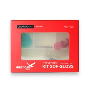 Kit Disco de Lixa Sof-Gloss com 40 Discos de Lixa + 2 Mandris - American Burrs