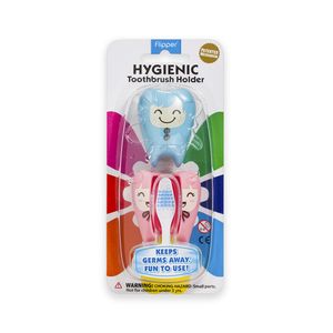 Suporte Azul E Rosa Para Escova De Dente Em Formato De Dente Com 2 - Curaprox