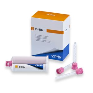 Registro Oclusal O-Bite AM 2 cartuchos de 50ml cada + 12 pontas misturadoras rosa - DMG