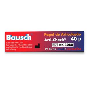Carbono BK 3080 40 Micras Azul/Vermelho com 12 Folhas - Bausch