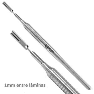 Cabo para Bisturi Lâmina Dupla Reta - Quinelato